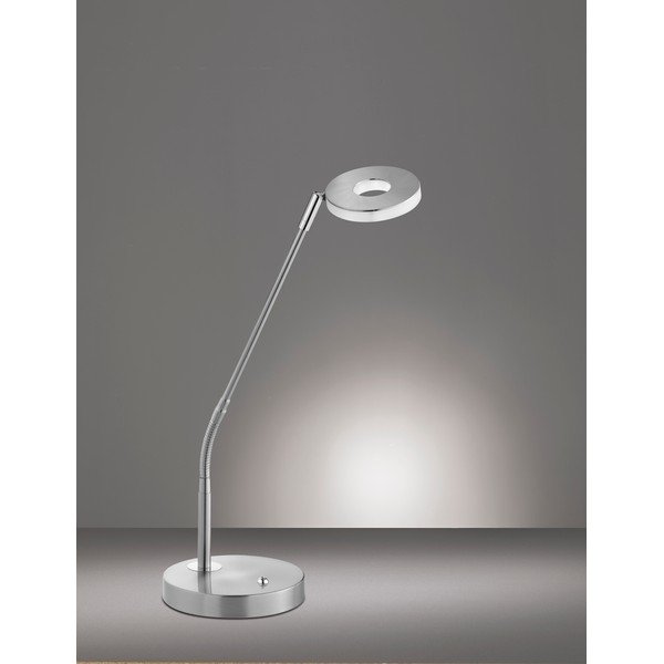Sudraba krāsas metāla LED galda lampa ar regulējamu spilgtumu (augstums 60 cm) Dent – Fischer & Honsel-image-1
