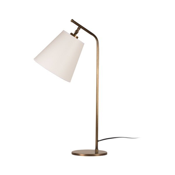 Galda lampa zelta krāsā ar baltu abažūru Homemania Decor Don-image-1