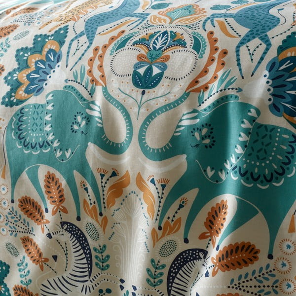 Kokvilnas gultas veļa 200x200 cm Carnival Animals – Pineapple Elephant-image-4