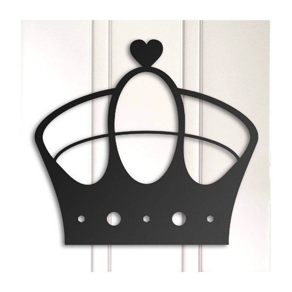 Melna sienas apdare Crown