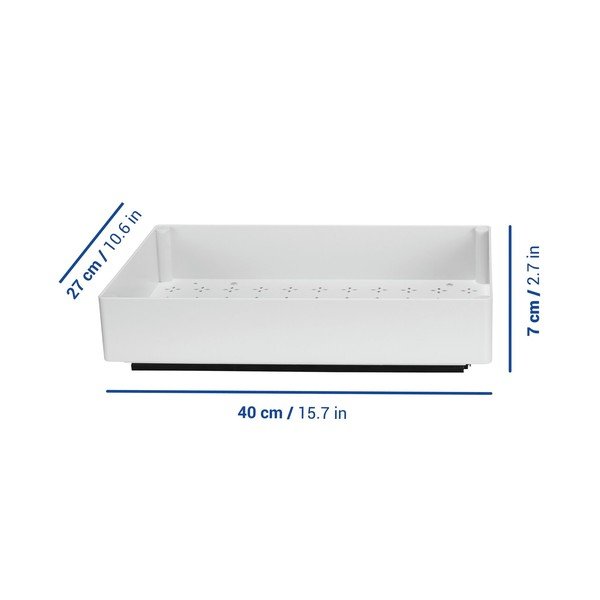 Balts plastmasas pielāgojams papildu virtuves plaukts 27x40 cm Simon – Wenko-image-1