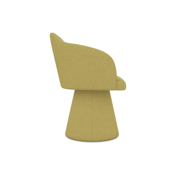 Dzeltens polsterēts ēdamistabas krēsls Kanoa – Makamii-image-3