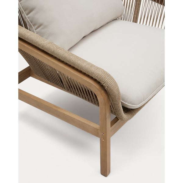 Bēšs/dabīga toņa akācijas masīvkoka dārza atpūtas komplekts 5 personām Vellana – Kave Home-image-4