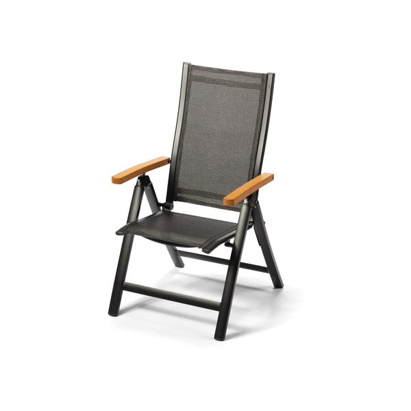 Tumši pelēks metāla dārza krēsls Comfort – Debut