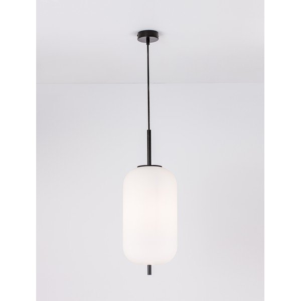 Balta/melna stikla piekaramā lampa ø 22 cm Lato – Nova Luce-image-2
