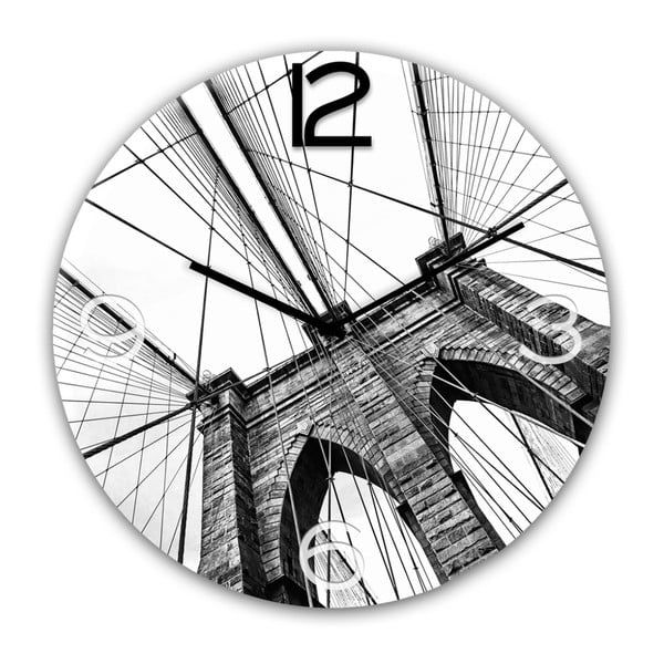Sienas pulkstenis Styler Glassclock Brooklyn, ⌀ 30 cm