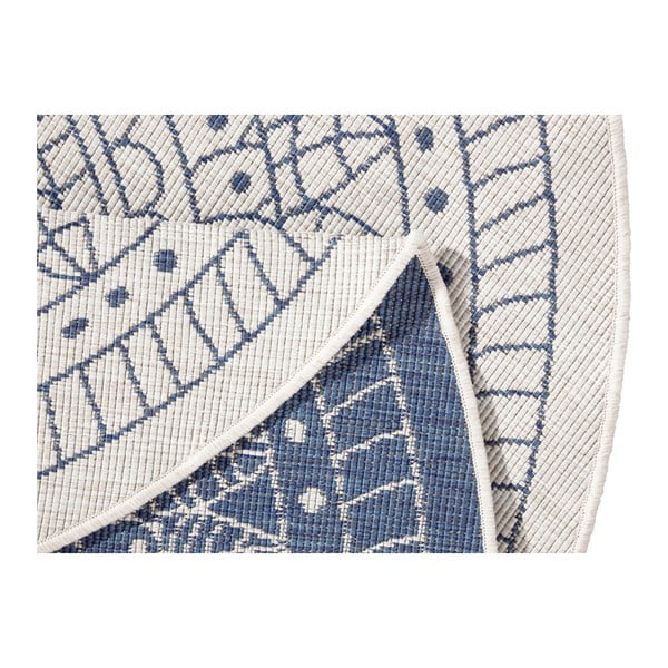 Zils āra paklājs NORTHRUGS Porto, ø 200 cm-image-3