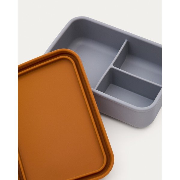 Zila/oranža silikona bērnu pusdienu kārba Lili – Kave Home-image-2