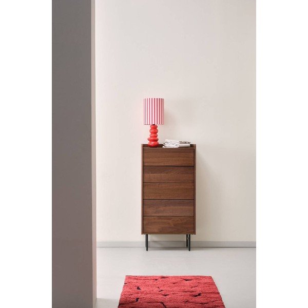 Tumša dabīga toņa kumode ar riekstkoka imitāciju 60x118,5x45 cm Örgryte – Jotex-image-1