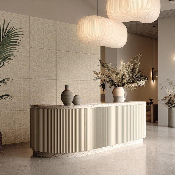 Tekstila akustiskie paneļi (2 gab.) 60x60 cm Light Linen – Styler-image-1