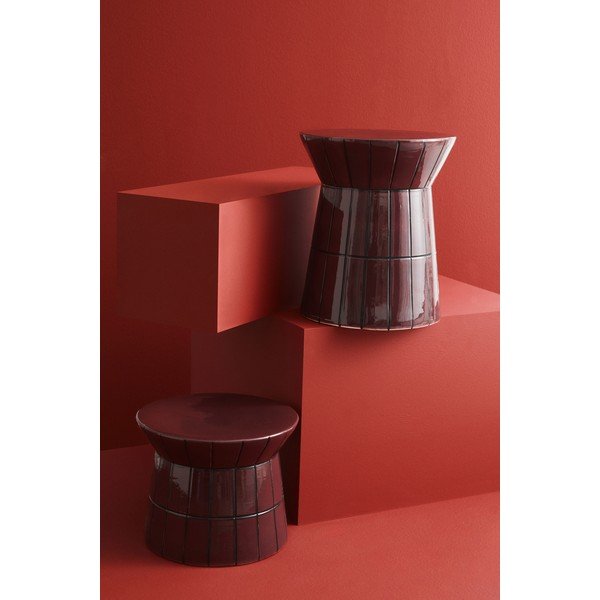 Bordo keramikas apaļš žurnālgaldiņš ø 38 cm Abbes – Bizzotto-image-2