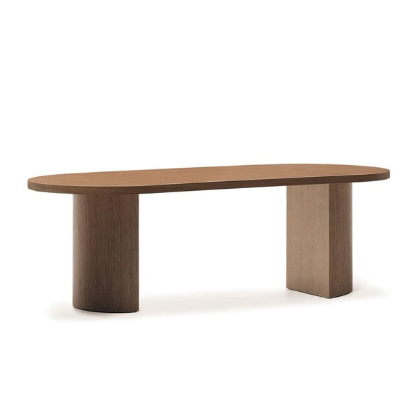 Apaļš ēdamgalds ar valrieksta koka imitācijas galda virsmu 100x240 cm Nealy – Kave Home