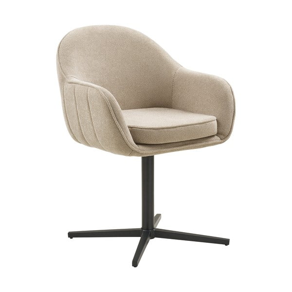 Gaiši pelēki polsterēti ēdamistabas krēsli ar roku balstiem (2 gab.) Tamera – House Nordic