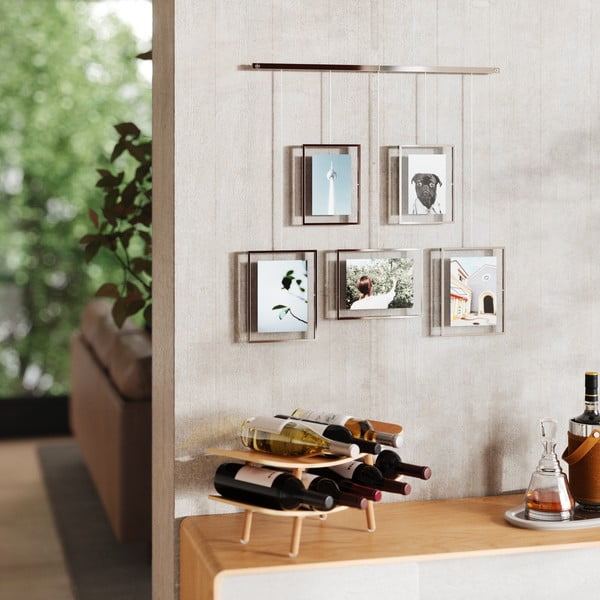 Sudraba krāsas metāla piekarināmi foto rāmji (5 gab.) 66x69 cm Exhibit – Umbra-image-3