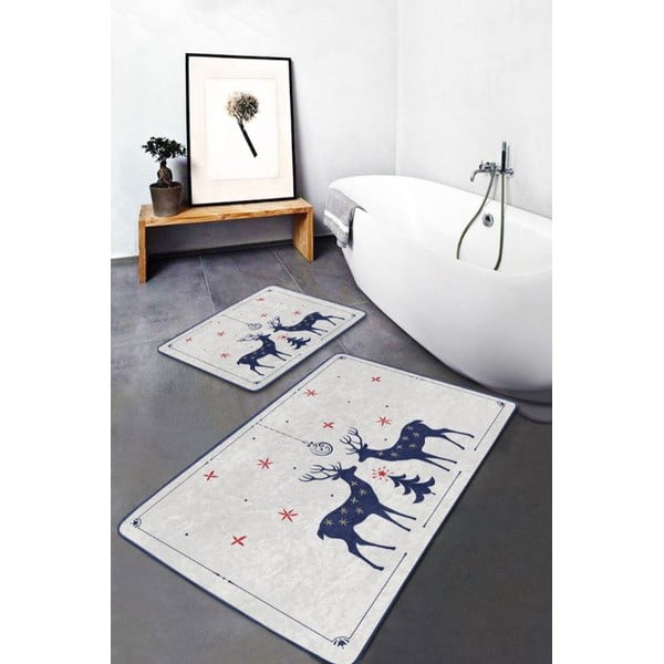 Krēmkrāsas vannas istabas paklājiņi (2 gab.) 60x100 cm – Mila Home-image-1