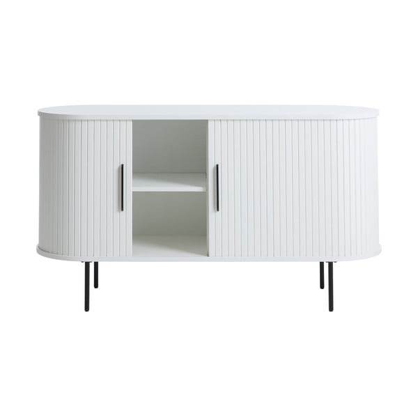Balta kumode ar bīdāmām durvīm 120x76x45 cm Nola – Unique Furniture-image-4