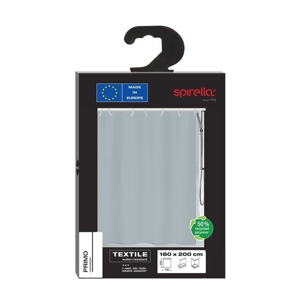 Dušas aizkars 180x200 cm Primo – Spirella-image-3