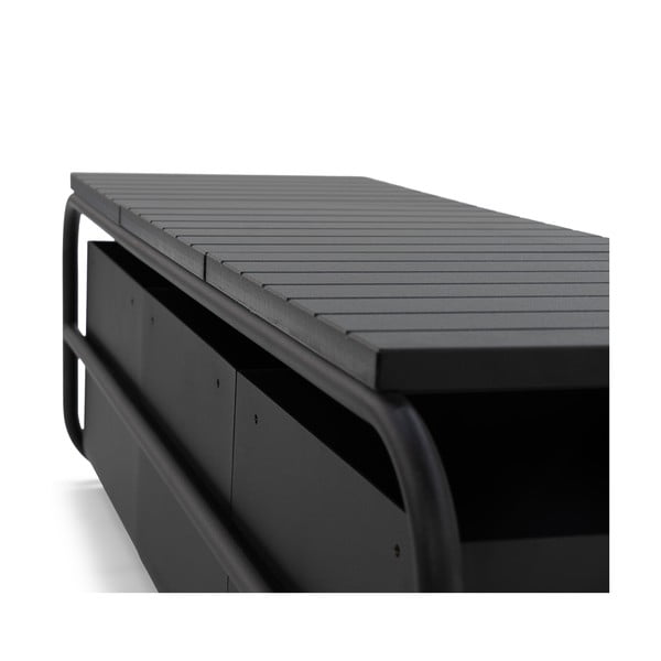 Melns metāla apavu plaukts Astoria – Spinder Design-image-1