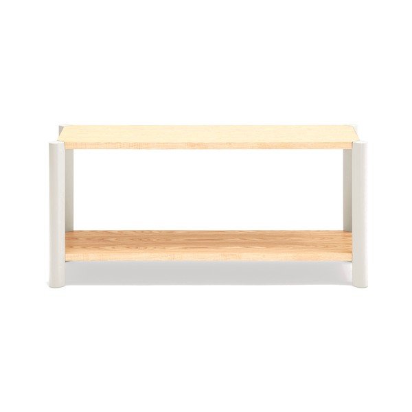 Krēmkrāsas/gaiša dabīga toņa plaukts ar ozolkoka imitāciju 126x59x43 cm Bona – Teulat