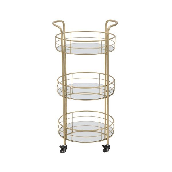 3 līmeņu servēšanas ratiņi ar zelta dizainu Mauro Ferretti Ronda-image-2
