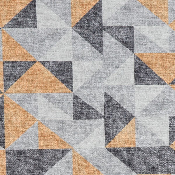 Okera dzeltens/pelēks mazgājams paklājs 61x120 cm Coral Yellow&Grey – Think Rugs-image-3