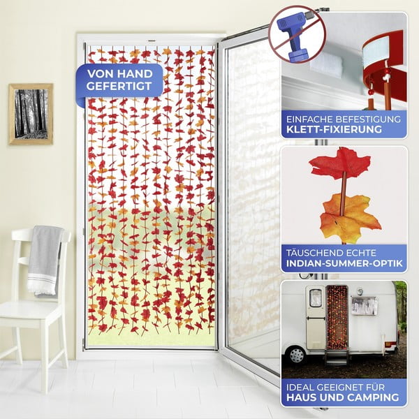 Sarkans aizkars durvīm 90x190 cm Indian Summer – Maximex-image-3