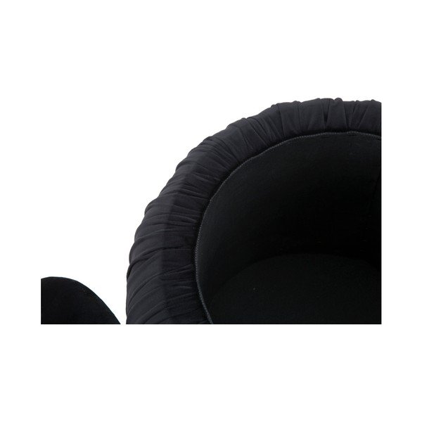 Melns pufs ar uzglabāšanas vietu Mauro Ferretti Paris, ⌀ 41 cm-image-1