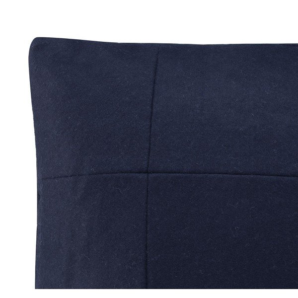Tumši zils vilnas spilvendrānas pārvalks HF Living Felt Navy, 50 x 50 cm-image-2