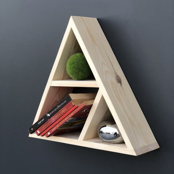 Koka sienas plaukts Simple Triangle-image-1