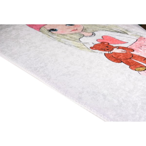 Mazgājams bērnu paklājs 120x180 cm Cute Girl and the Bear – Vitaus-image-2