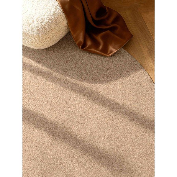 Dabīga toņa ar rokām darināts vilnas apaļš paklājs ø 200 cm Puristic Knots – Elle Decoration-image-2