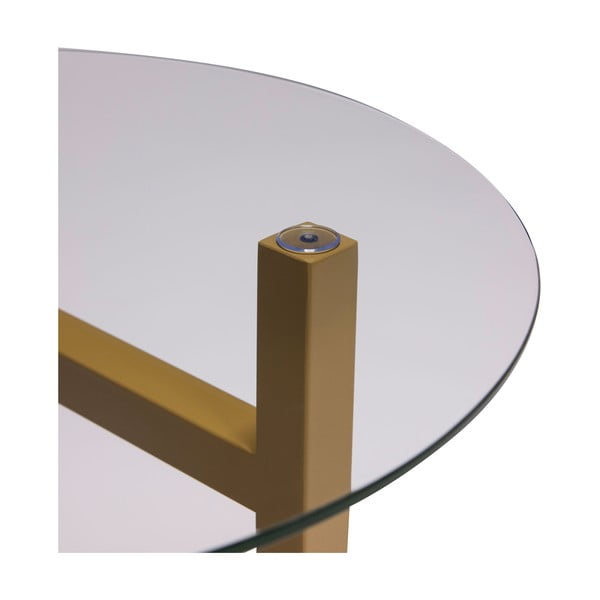 Apaļš sānu galdiņš ar stikla galda virsmu ø 40 cm Elevate – Hübsch-image-4