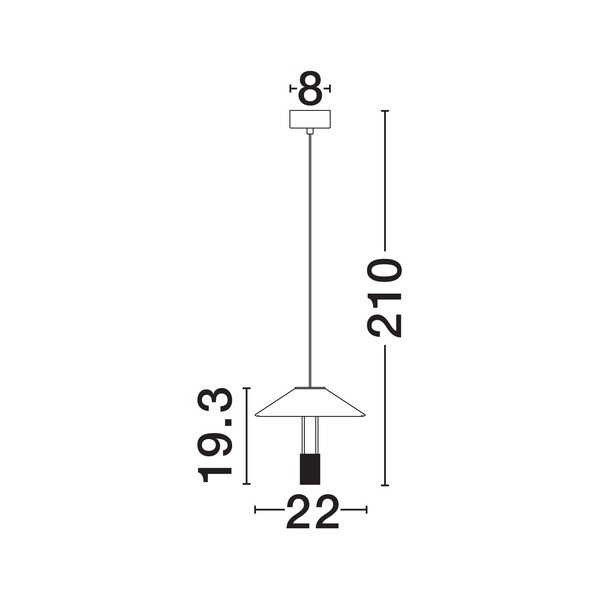 Matēti melna alumīnija LED piekaramā lampa ar akrila stikla abažūru ø 22 cm Anafi – Nova Luce-image-4
