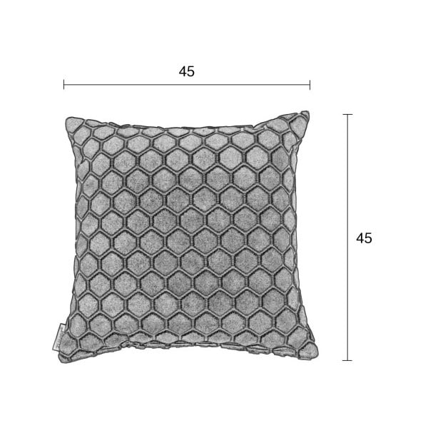 Dzeltens spilvens ar pildījumu Zuiver Monty, 45 x 45 cm-image-3