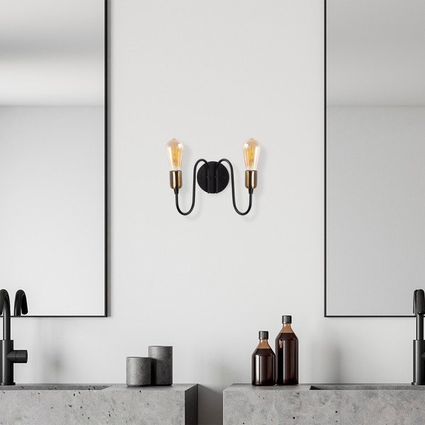 Melna sienas lampa Firat – Opviq lights-image-2