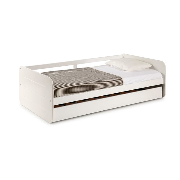 Balta bērnu gulta ar izvelkamo gultu 90x190 cm Redona – Marckeric-image-3