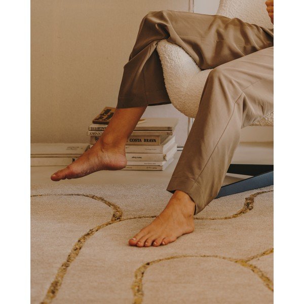 Bēšs vilnas paklājs 160x230 cm Magin – Kave Home-image-1