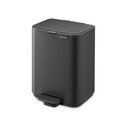 Tumši pelēka tērauda atkritumu tvertne ar pedāli 4 l Bo – Brabantia