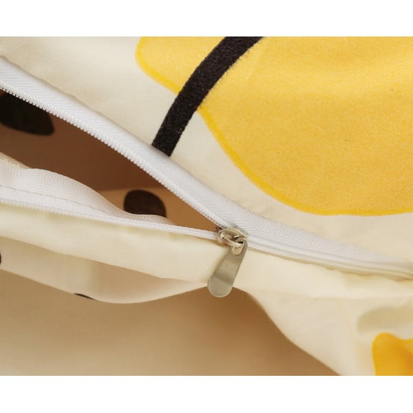 Dzeltena vienvietīga gultas veļa no mikrosatīna 140x200 cm Sophia – My House-image-2