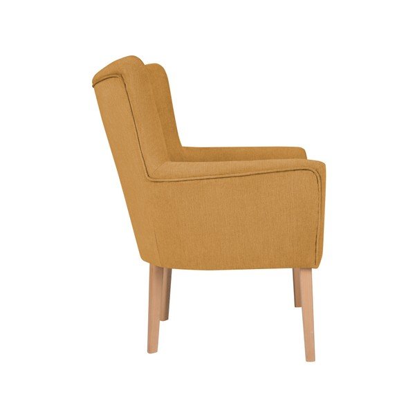 Dzeltens krēsls ar atzveltnēm Micadoni Home Lamarta-image-4