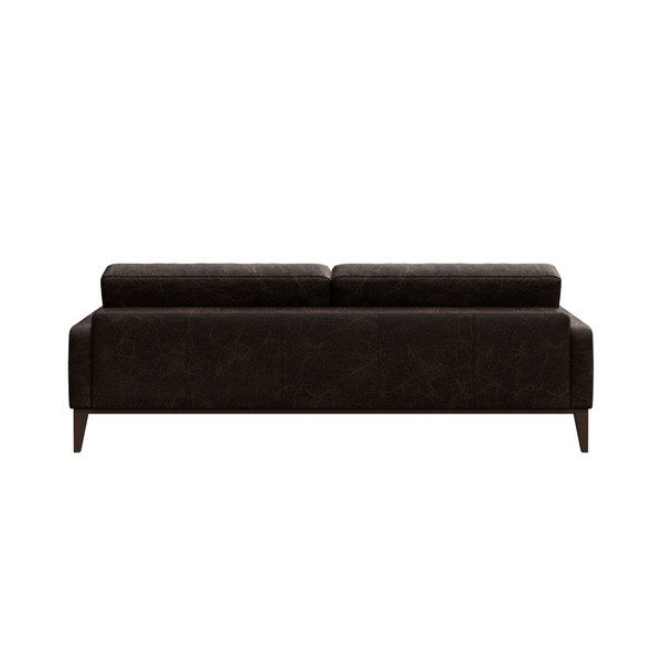 Tumši brūns ādas dīvāns MESONICA Musso Tufted, 210 cm-image-3