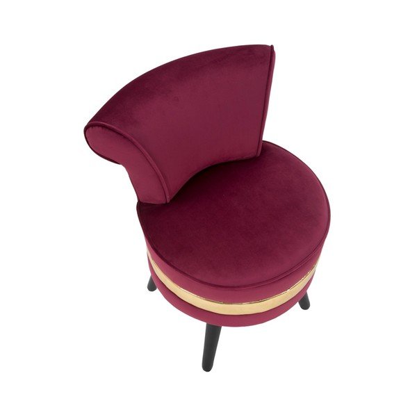 Mīksts krēsls bordo sarkanā krāsā ar zemu atzveltni Mauro Ferretti Paris-image-3