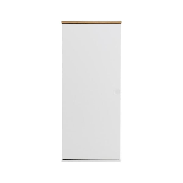 Balta viendurvju kumode ar ozolkoka kājām Tenzo Dot, augstums 95 cm