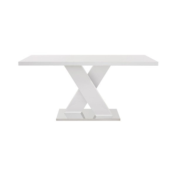 Spīdīgs ēdamgalds 90x160 cm Camarque – Støraa-image-2