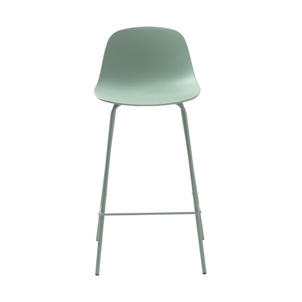 Gaiši zaļš plastmasas bāra krēsls 92,5 cm Whitby – Unique Furniture