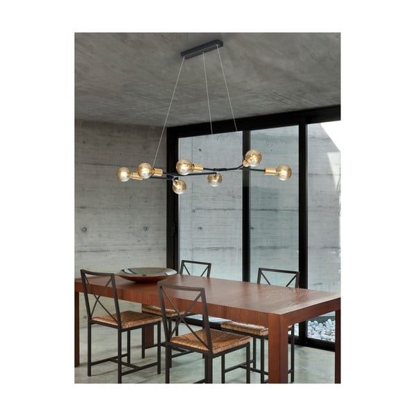 Melna piekaramā lampa Trio Cross, augstums 1,5 m-image-1