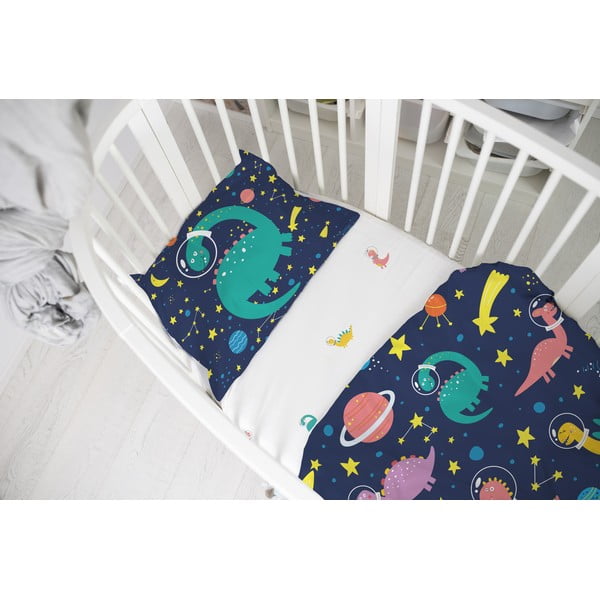 Bērnu gultiņas palags no kokvilnas satīna 120x60 cm Space Adventures - Butter Kings-image-1