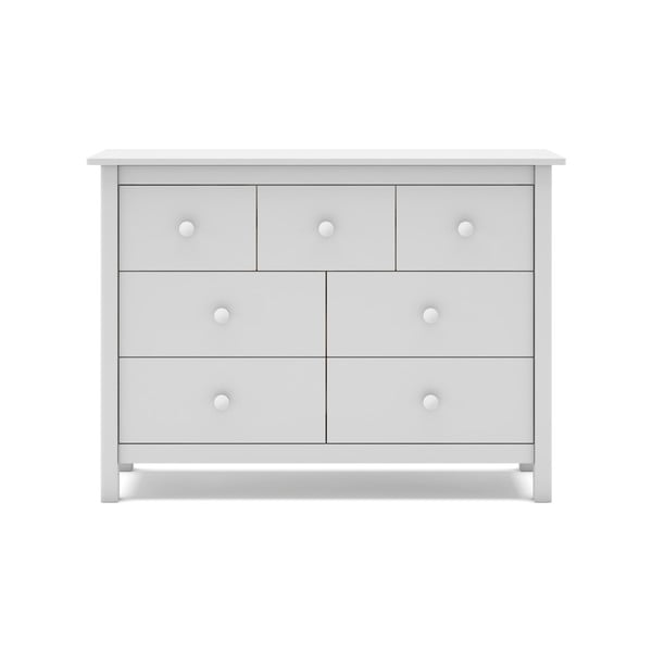 Balta zema bērnu kumode no priedes 110x80 cm Max – Marckeric-image-2