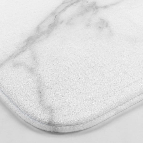 Balts/pelēks vannas istabas paklājiņš tualetei 45x45 cm Marbre – douceur d'intérieur-image-2