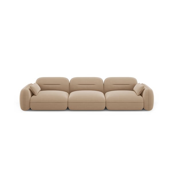 Bēšs samta dīvāns 320 cm Audrey – Interieurs 86